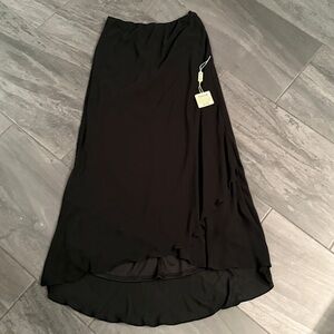 Black Draped Sheer skirt